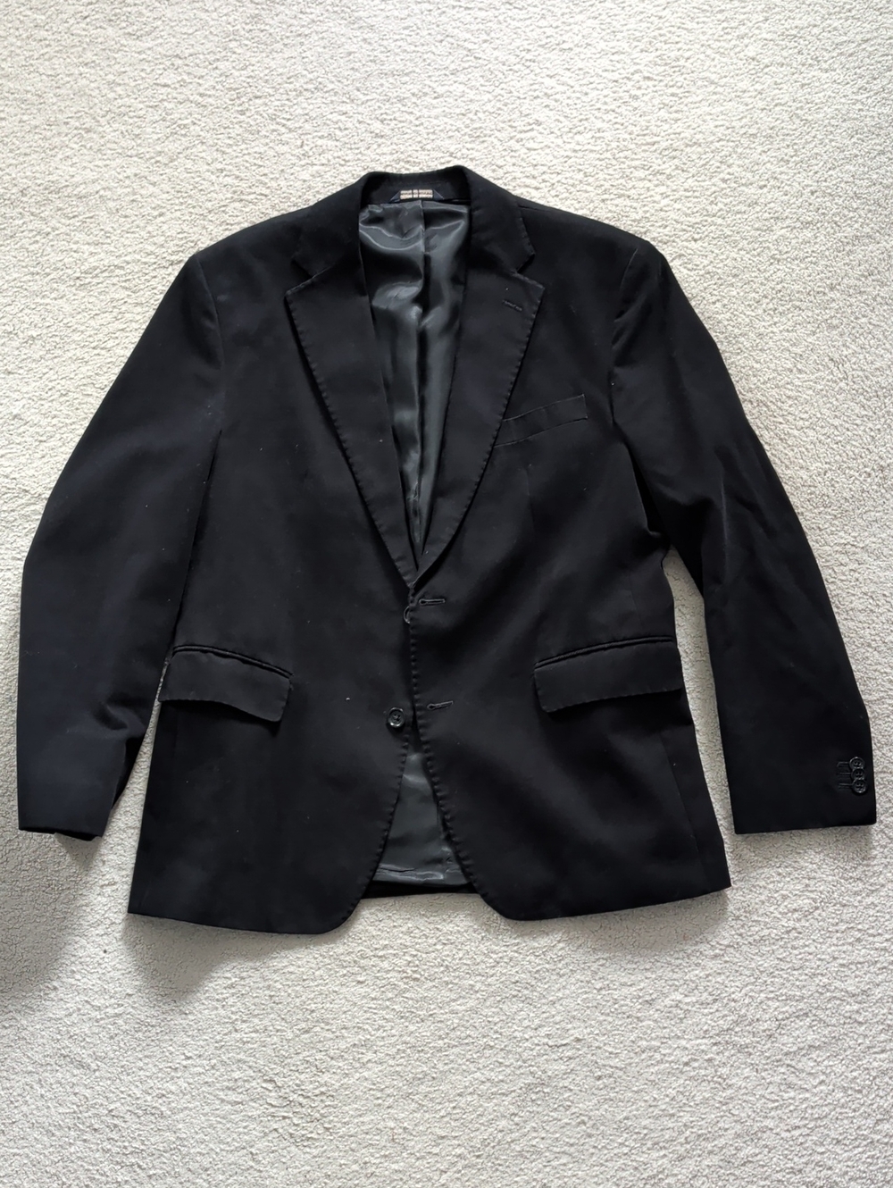 Men's Black Classic Two-Button Blazer Banana Republic 42 S